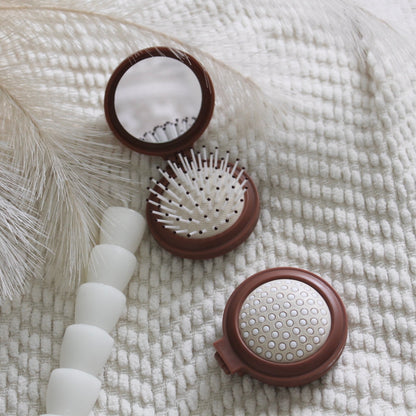 Compact Mirror & Hair Brush